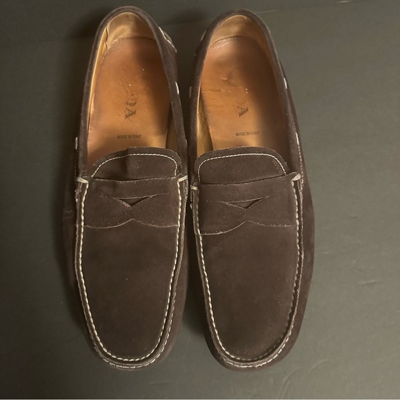 Prada Men's Moccasin Driver Suede Leather Slip On Size US 10 - Picture 10 of 12